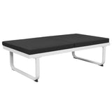 NNEVL 5 Piece Garden Lounge Set Textilene Aluminium Black