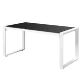NNEVL 4 Piece Garden Lounge Set with Cushions Steel White