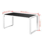 NNEVL 4 Piece Garden Lounge Set with Cushions Steel White