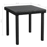 NNEVL Sun Lounger with Cushion & Table Poly Rattan Black
