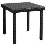 NNEVL Sun Lounger with Cushion & Table Poly Rattan Black