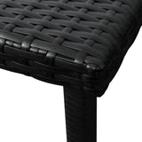 NNEVL Sun Lounger with Cushion & Table Poly Rattan Black