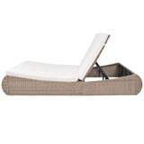 NNEVL Outdoor Lounge Bed Poly Rattan Beige