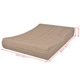 NNEVL Outdoor Lounge Bed Poly Rattan Beige
