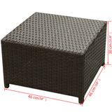NNEVL 8 Piece Garden Lounge Set with Cushions Poly Rattan Brown