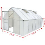 NNEVL Greenhouse Polycarbonate and Aluminium 430x250x195 cm