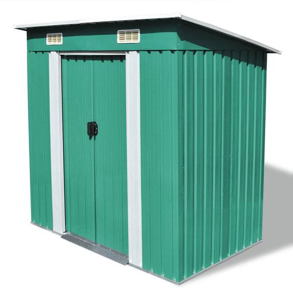 NNEVL Garden Shed Green Metal