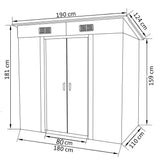 NNEVL Garden Shed Green Metal
