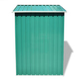 NNEVL Garden Storage Shed Green Metal 204x132x186 cm