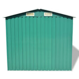 NNEVL Garden Storage Shed Green Metal 204x132x186 cm