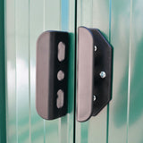 NNEVL Garden Storage Shed Green Metal 204x132x186 cm