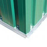 NNEVL Garden Storage Shed Green Metal 204x132x186 cm