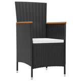 NNEVL 7 Piece Outdoor Dining Set with Cushions Poly Rattan