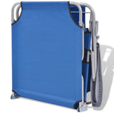 NNEVL Sun Lounger with Canopy Steel Blue