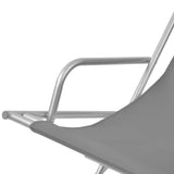 NNEVL Reclining Deck Chairs 2 pcs Steel Grey