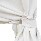 NNEVL Outdoor Lounge Bed with Curtains Poly Rattan Brown