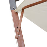NNEVL Hanging Parasol 350 cm Wooden Pole White