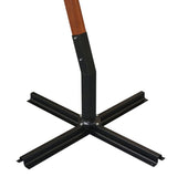 NNEVL Hanging Parasol 350 cm Wooden Pole White
