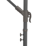 NNEVL Hanging Parasol with LED Lighting 300 cm Green Metal Pole