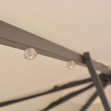 NNEVL Hanging Parasol with LED Lighting 300 cm Sand Metal Pole