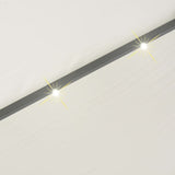 NNEVL Hanging Parasol with LED Lighting 300 cm Sand Metal Pole