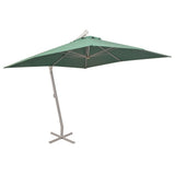 NNEVL Hanging Parasol 300x300 cm Green Aluminium Pole