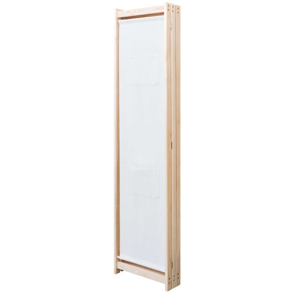 NNEVL 3-Panel Room Divider Cream 120x170x4 cm Fabric