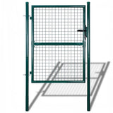 NNEVL Fence Gate Steel 100x250 cm Green