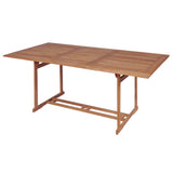 NNEVL 9 Piece Outdoor Dining Set with Folding Chairs Solid Teak Wood