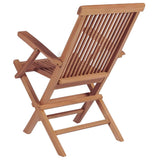 NNEVL 9 Piece Outdoor Dining Set with Folding Chairs Solid Teak Wood