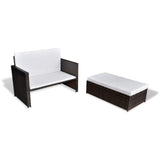NNEVL Garden Storage Box Brown 120x50x60 cm Poly Rattan