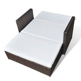 NNEVL Garden Storage Box Brown 120x50x60 cm Poly Rattan
