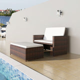 NNEVL Garden Storage Box Brown 120x50x60 cm Poly Rattan