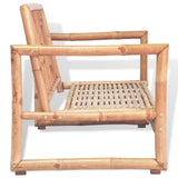 NNEVL 2 Seater Garden Sofa with Cushions Bamboo