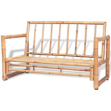 NNEVL 4 Piece Garden Lounge Set with Cushions Bamboo