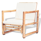 NNEVL 4 Piece Garden Lounge Set with Cushions Bamboo