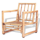 NNEVL 4 Piece Garden Lounge Set with Cushions Bamboo