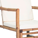NNEVL 4 Piece Garden Lounge Set with Cushions Bamboo