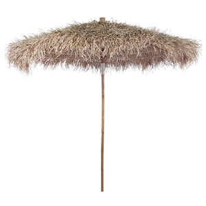 NNEVL Bamboo Parasol with Banana Leaf Roof 210 cm