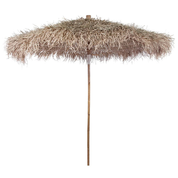 NNEVL Bamboo Parasol with Banana Leaf Roof 210 cm