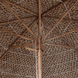 NNEVL Bamboo Parasol with Banana Leaf Roof 210 cm