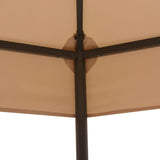 NNEVL Garden Marquee Gazebo Pavilion Tent Hexagonal Beige 323x265 cm