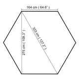 NNEVL Garden Marquee Gazebo Pavilion Tent Hexagonal Beige 323x265 cm