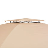 NNEVL Garden Marquee Pavilion Tent with Curtains Hexagonal 360x265 cm