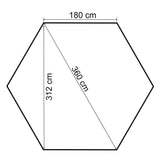 NNEVL Garden Marquee Pavilion Tent with Curtains Hexagonal 360x265 cm