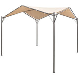 NNEVL Gazebo Pavilion Tent Canopy 4x4 m Steel Beige