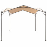 NNEVL Gazebo Pavilion Tent Canopy 4x4 m Steel Beige