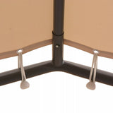 NNEVL Gazebo Pavilion Tent Canopy 4x4 m Steel Beige