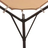 NNEVL Gazebo Pavilion Tent Canopy 4x4 m Steel Beige