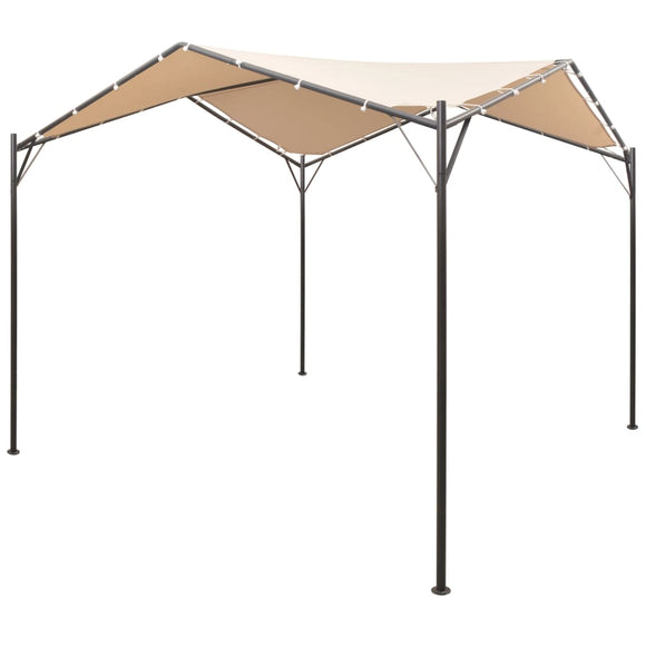 NNEVL Gazebo Pavilion Tent Canopy 3x3 m Steel Beige